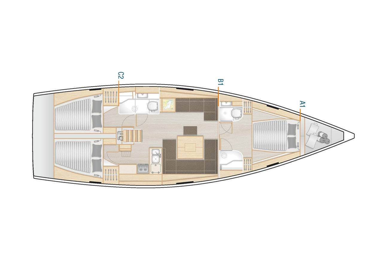 Sailboat rental in Seget Donji - Hanse Hanse 458