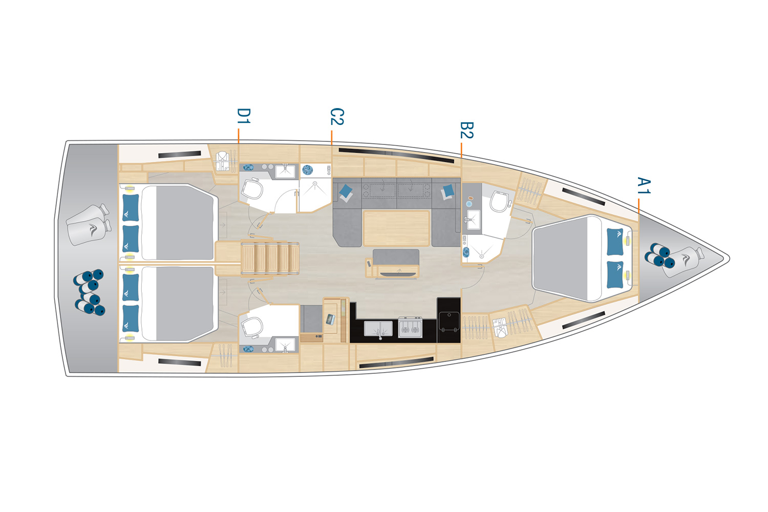 Rent a Hanse Hanse 460 Seget Donji