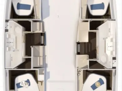 Fountaine Pajot Fountaine Pajot FP 41 Quatuor 2 charter bareboat or captained in  Saint-Mandrier-sur-Mer