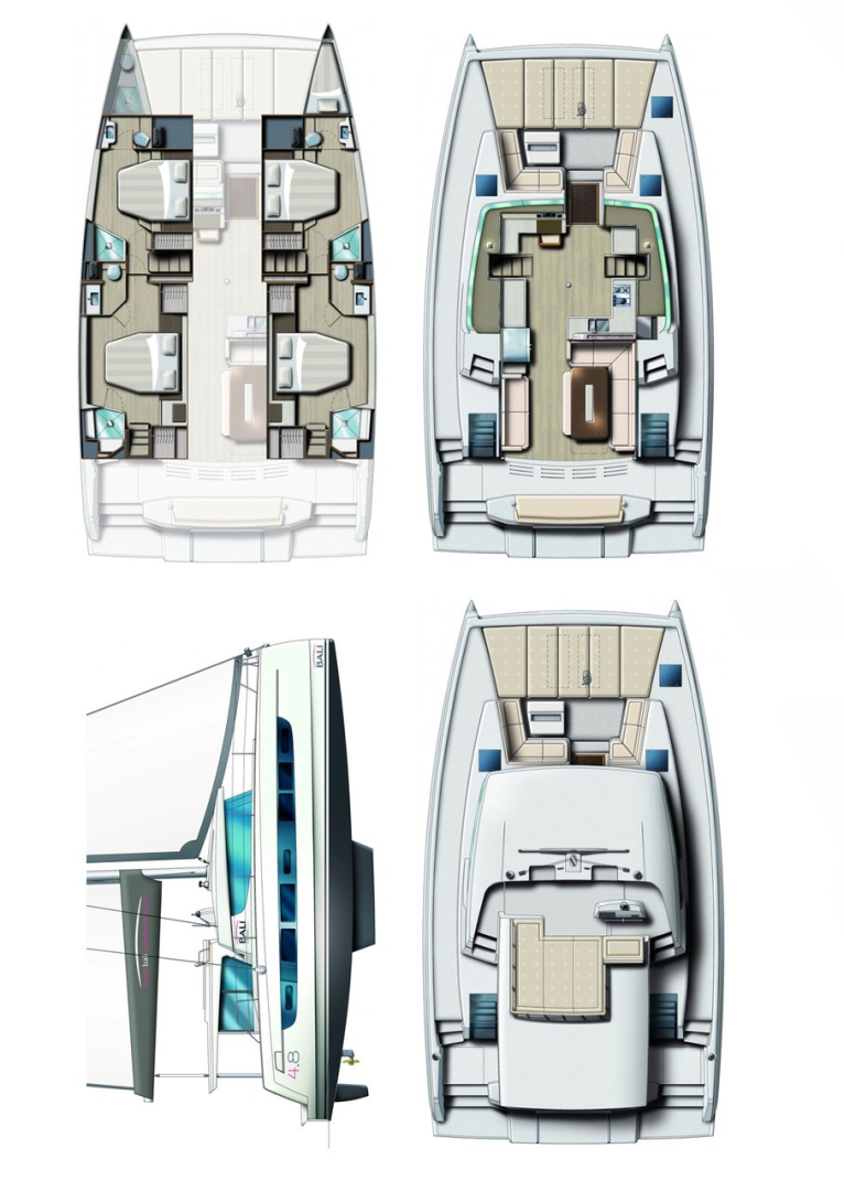 Bareboat Rental Catamaran Bali with a boat licence