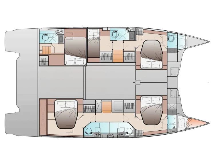 Bareboat Rental Catamaran Fountaine Pajot with a boat licence