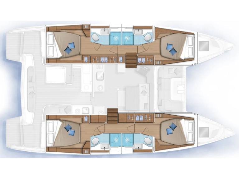 Yacht charter Ribishi cheap Lagoon 46 Luxe A/C