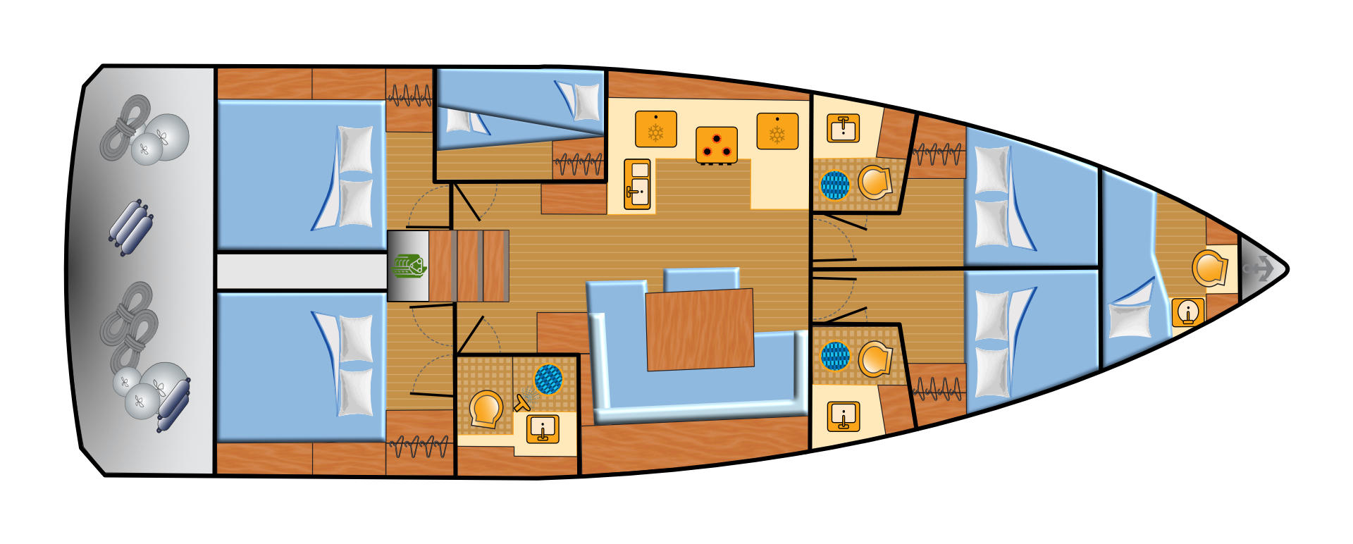 Jeanneau Sun Odyssey 490 charter bareboat or captained in  Biograd na Moru