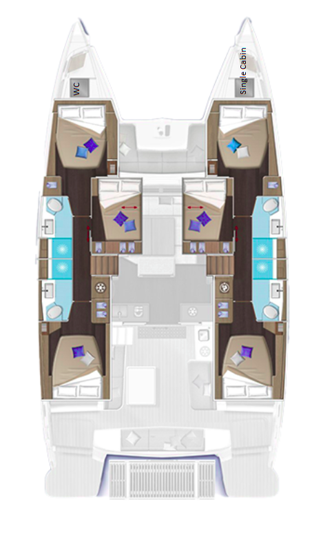 Lagoon Lagoon 51 charter bareboat or captained in  Seget Donji