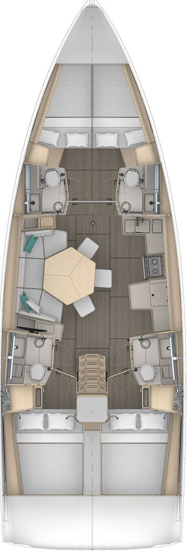 Bareboat Rental Sailboat Dufour with a boat licence