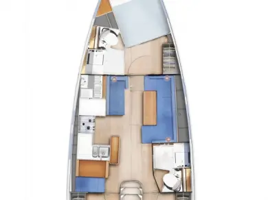 Sailboat rental with or without captain Jeanneau Komolac