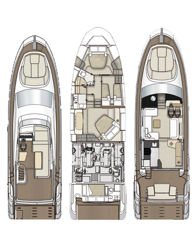 Bareboat Rental Luxury Yacht Azimut with a boat licence