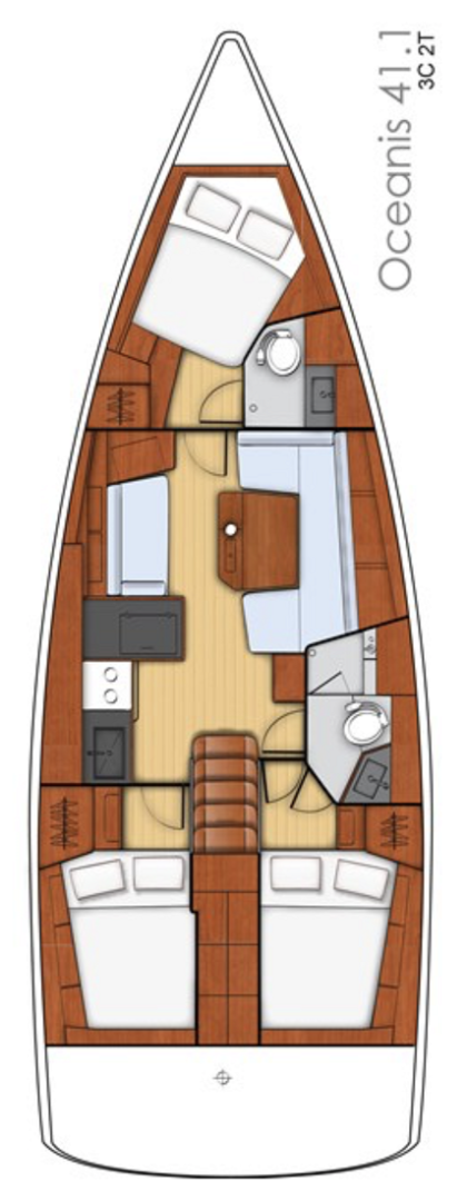 Sailboat rental with or without captain Bénéteau Cecina