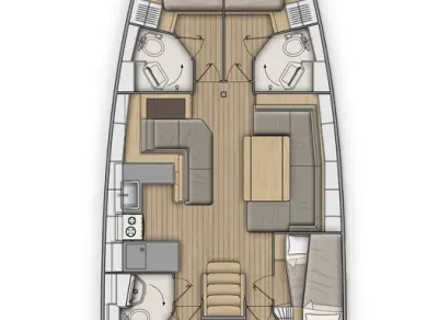 Bareboat Rental Sailboat Bénéteau with a boat licence