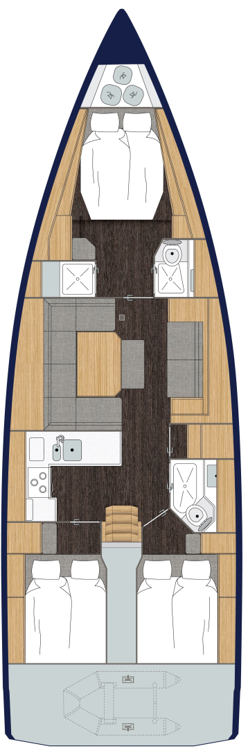 Bareboat Rental Sailboat Bavaria with a boat licence