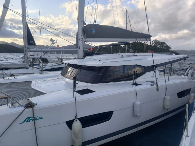 Bareboat Rental Catamaran Fountaine Pajot with a boat licence