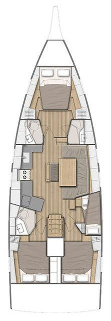 Bareboat Rental Sailboat Bénéteau with a boat licence