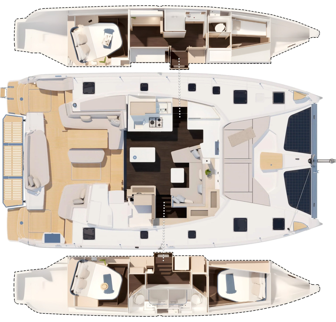 Bareboat Rental Catamaran Fountaine Pajot with a boat licence