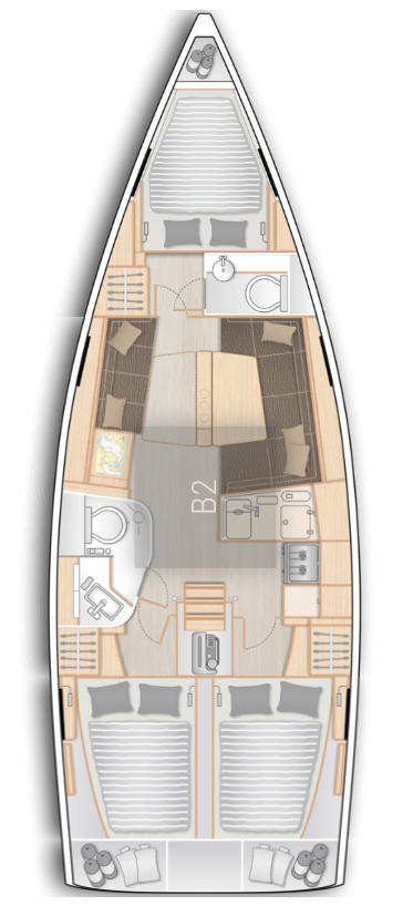 Yacht charter Flensburg cheap Hanse 388