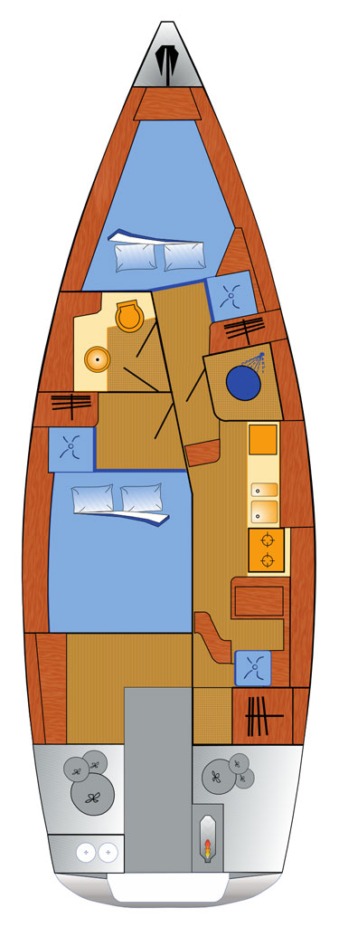 Sailboat rental in Heiligenhafen - Sirius boatyard Sirius 35 DS