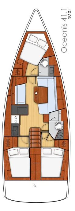 Sailboat rental in Lefkáda - Bénéteau Oceanis 41.1