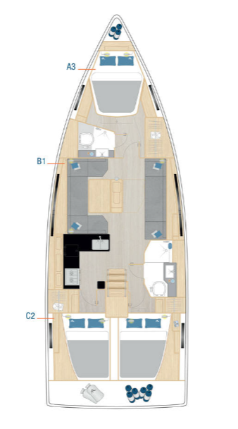 Hanse Hanse 410 charter bareboat or captained in  Biograd na Moru