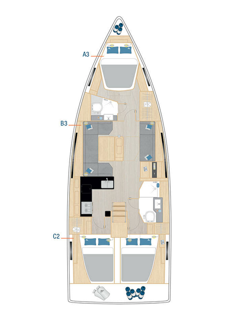 Sailboat rental with or without captain Hanse Biograd na Moru