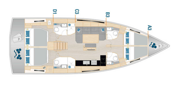 Sailboat rental in Kaštela - Hanse Hanse 460
