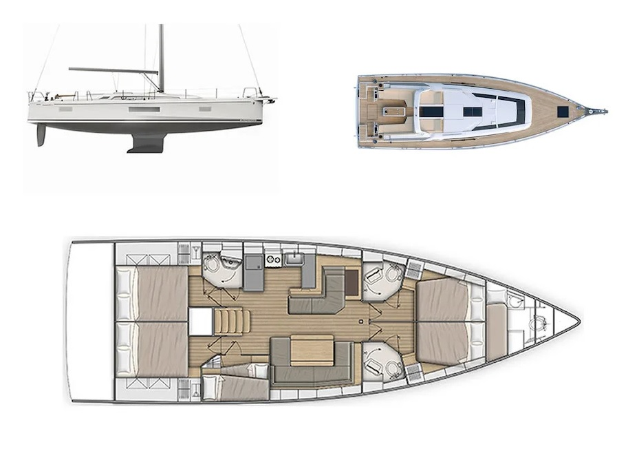 Bareboat Rental Sailboat Bénéteau with a boat licence