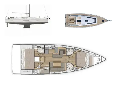 Bareboat Rental Sailboat Bénéteau with a boat licence