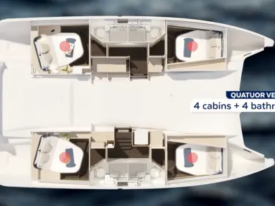 Rent a Fountaine Pajot Fountaine Pajot FP 44 Quatuor - 4 cab. Parham Town