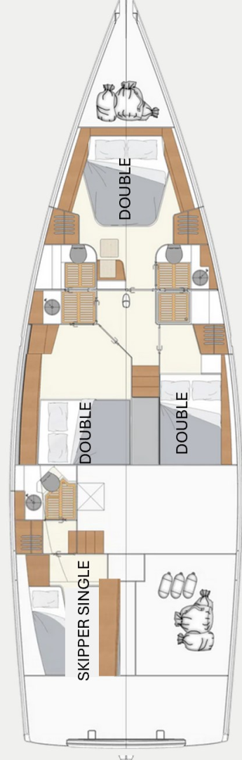 Boat rental Hanse Moody 54 DS in Gouvia on Samboat