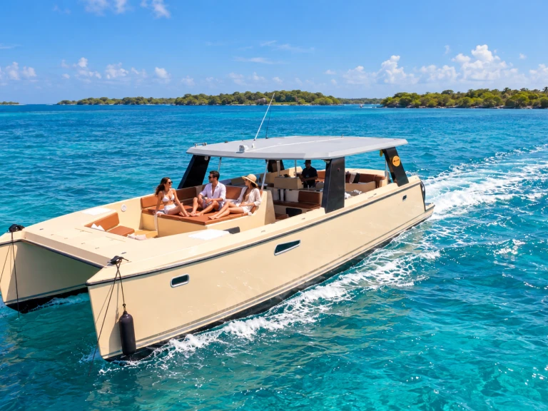 Bareboat Rental Catamaran Custom Made with a boat licence